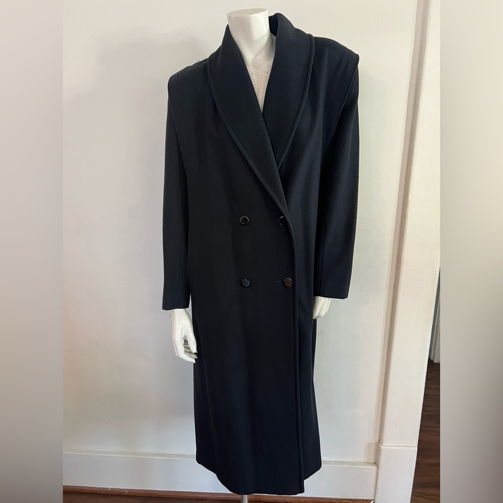 Chic Navy 70s/80s inspired Long Drapey Coat
Like New
